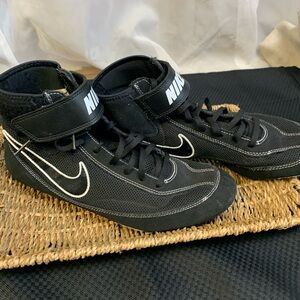Nike Black High-Top Wrestling Shoes